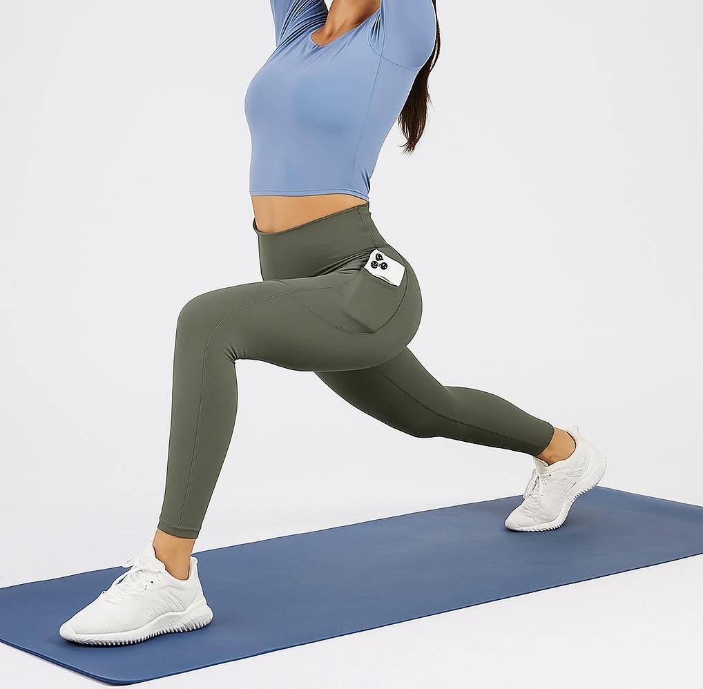 Women's High-Waist Yoga Pants with Pockets