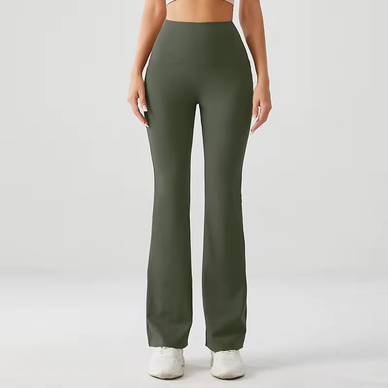 High-Waist Flare Yoga Pants for Women, Sportwear Long Flared Legging