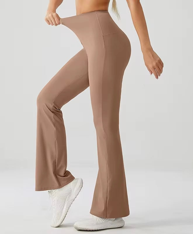 High-Waist Flare Yoga Pants for Women, Sportwear Long Flared Legging