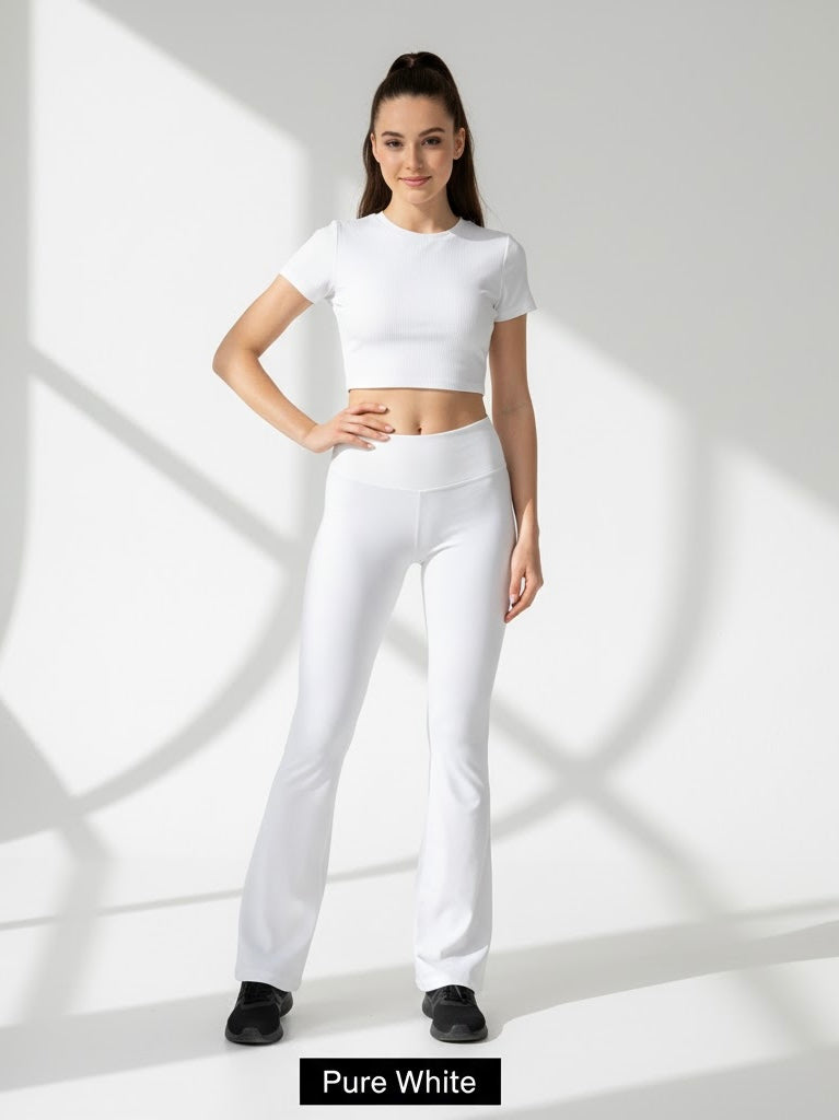 Shimmer Women’s Short Sleeve Crop Top – Quick Dry, Breathable, Eco-Friendly Jersey Tee