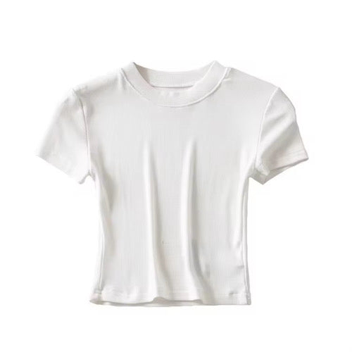 Shimmer Women’s Short Sleeve Crop Top – Quick Dry, Breathable, Eco-Friendly Jersey Tee